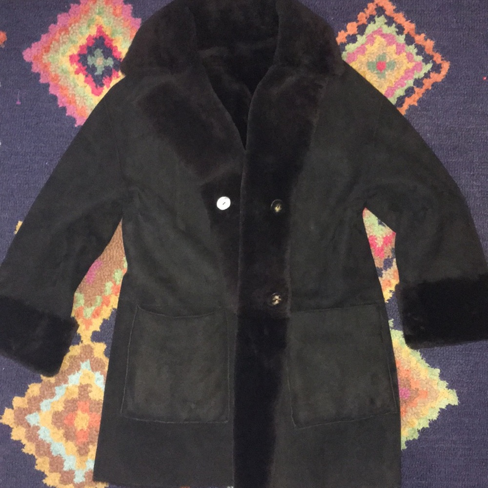Large shearling coat - Picture 8 of 8
